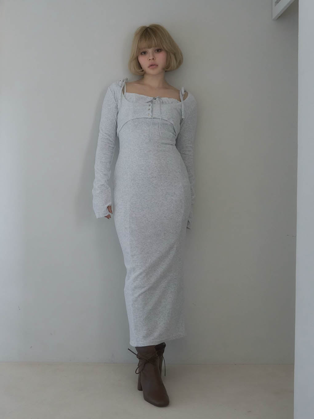 Roy velour set long dress