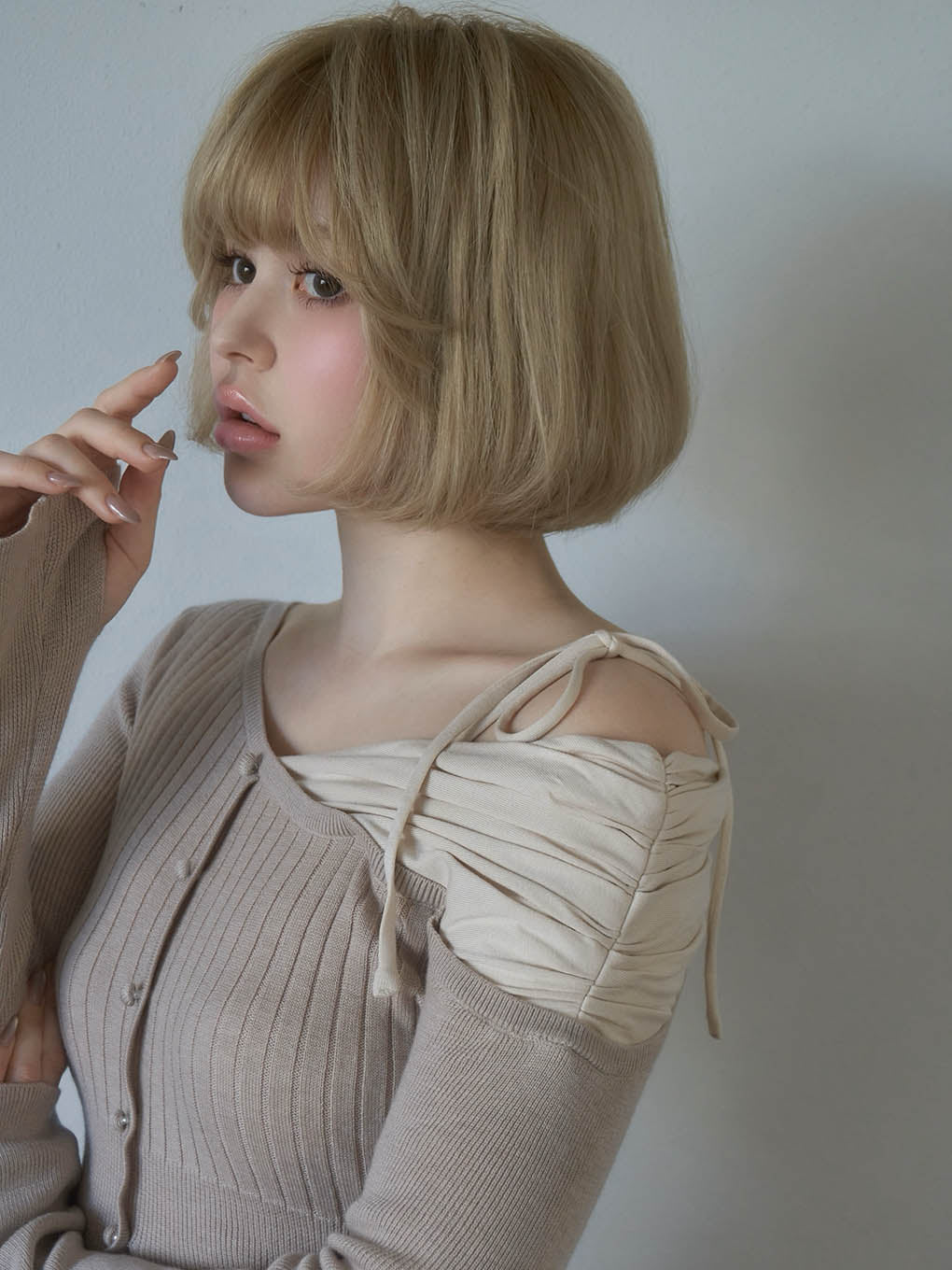 Helen knit flare mini dress