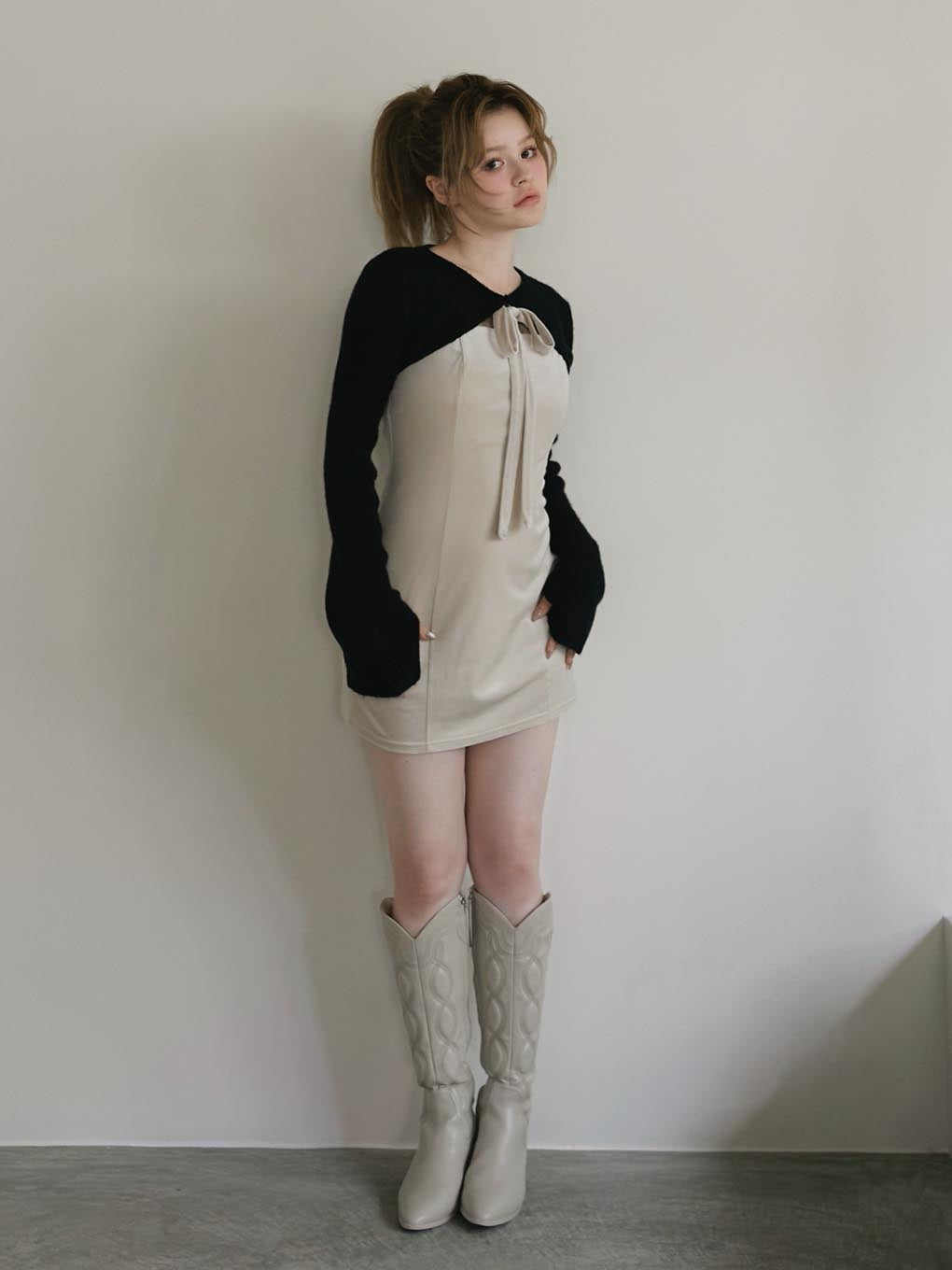 Anita ribbon mini dress