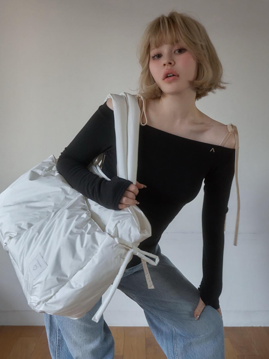Velour ribbon tops