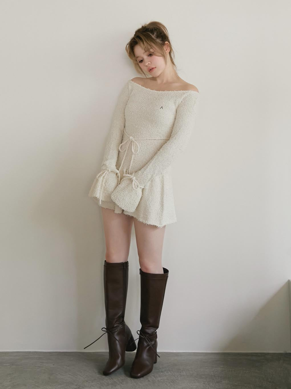 Sailor knit mini dress