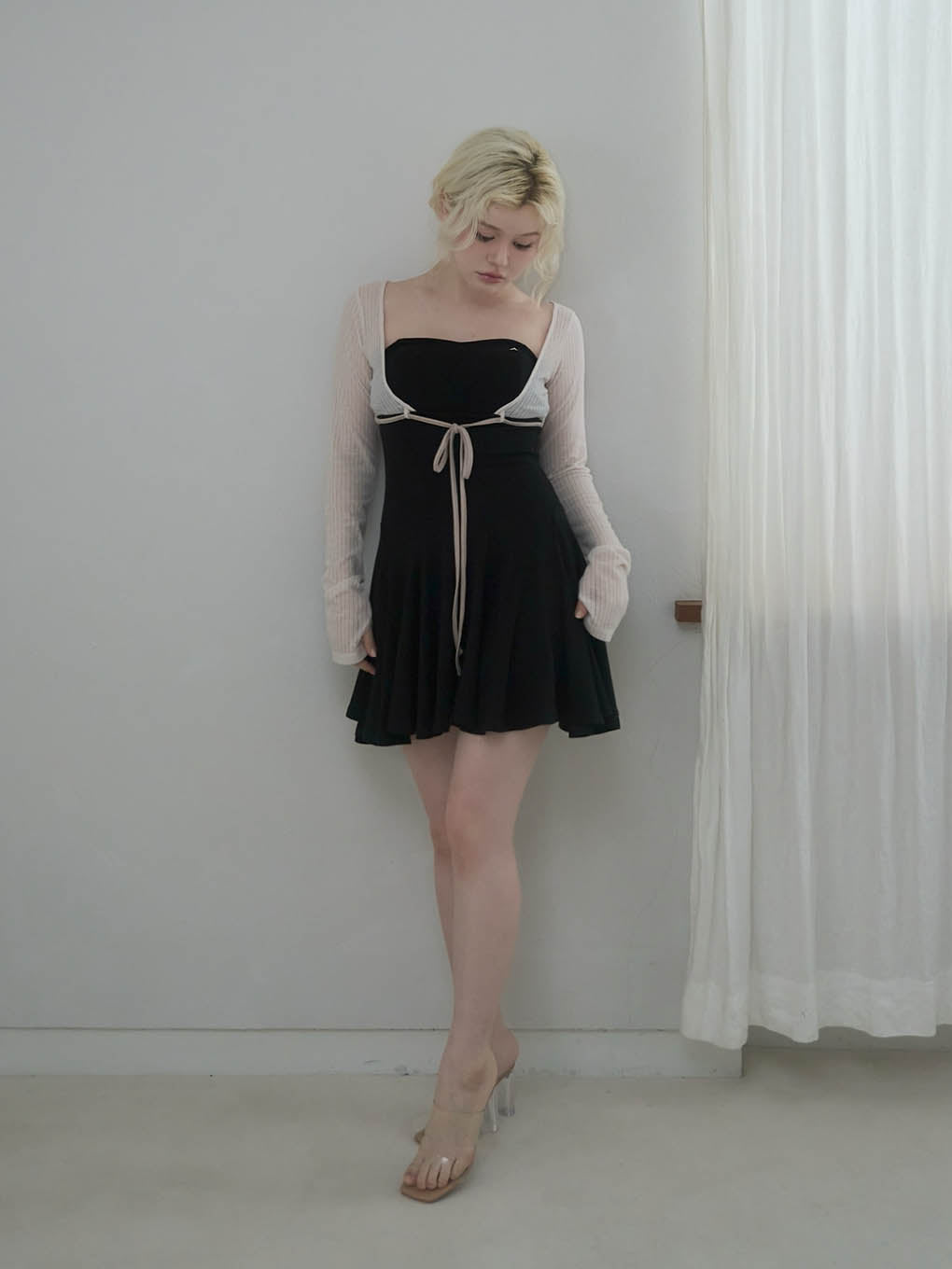 Lona ribbon mini dress