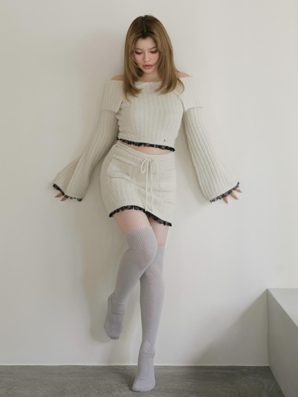 Erin lace knit set up