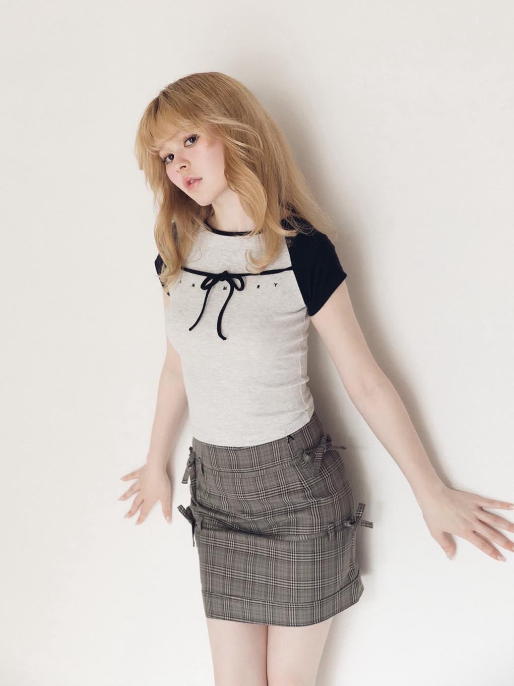 Hanna check mini skirt