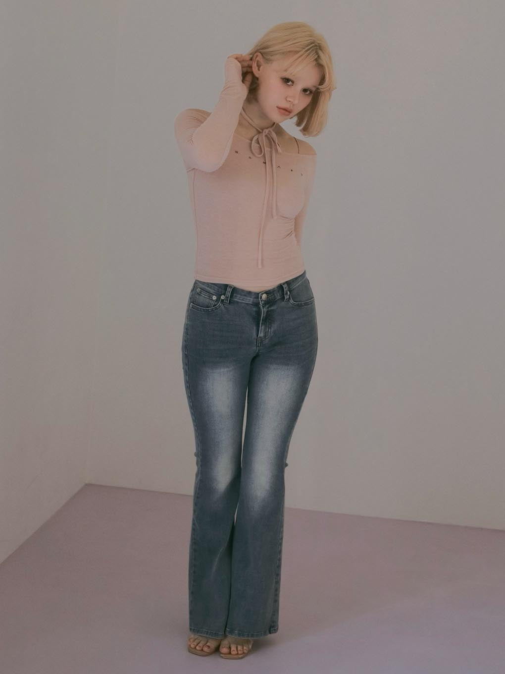 Mary sheer logo tops