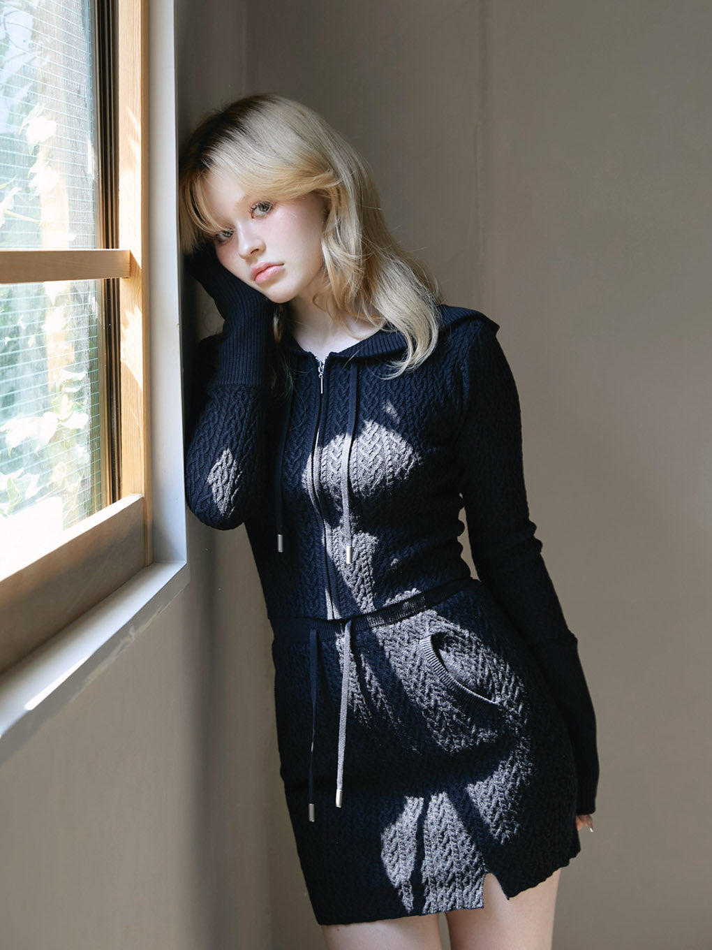 Heart cable knit set up