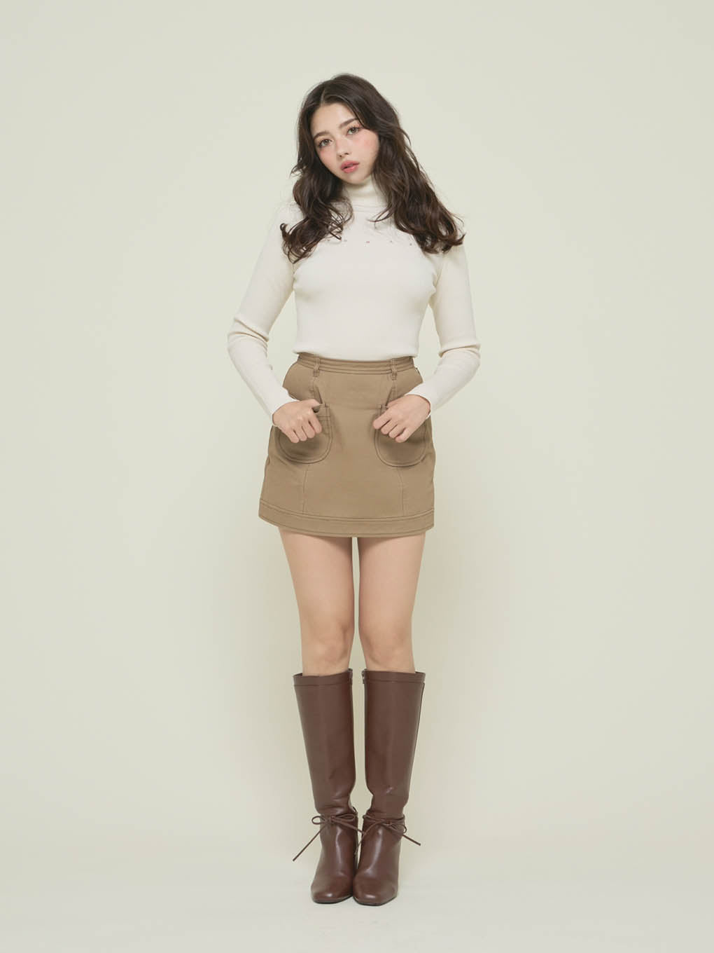 Harper twill mini skirt