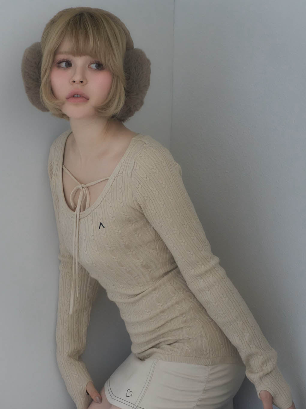 Regina cable mini dress