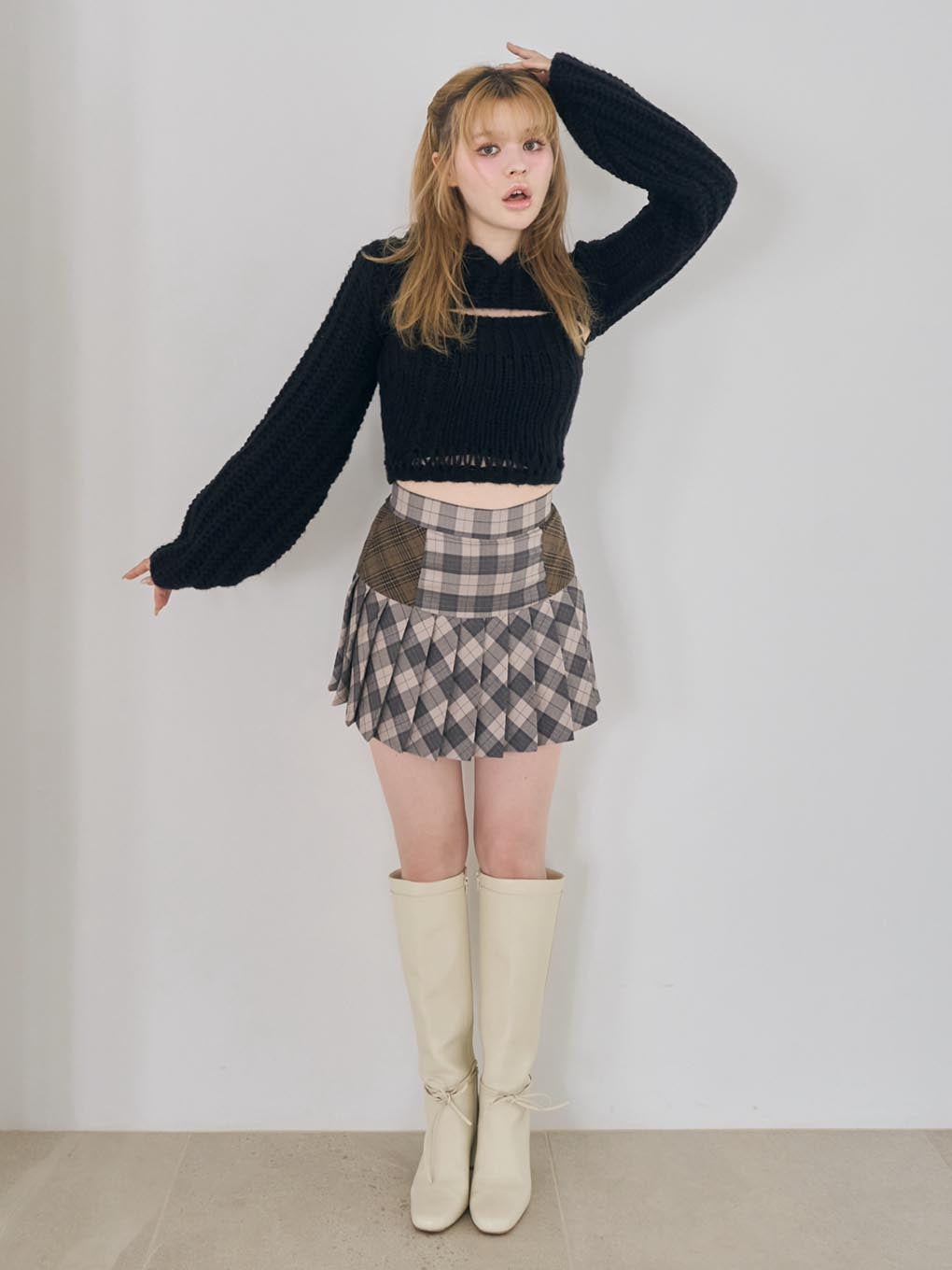 Leo hood knit set
