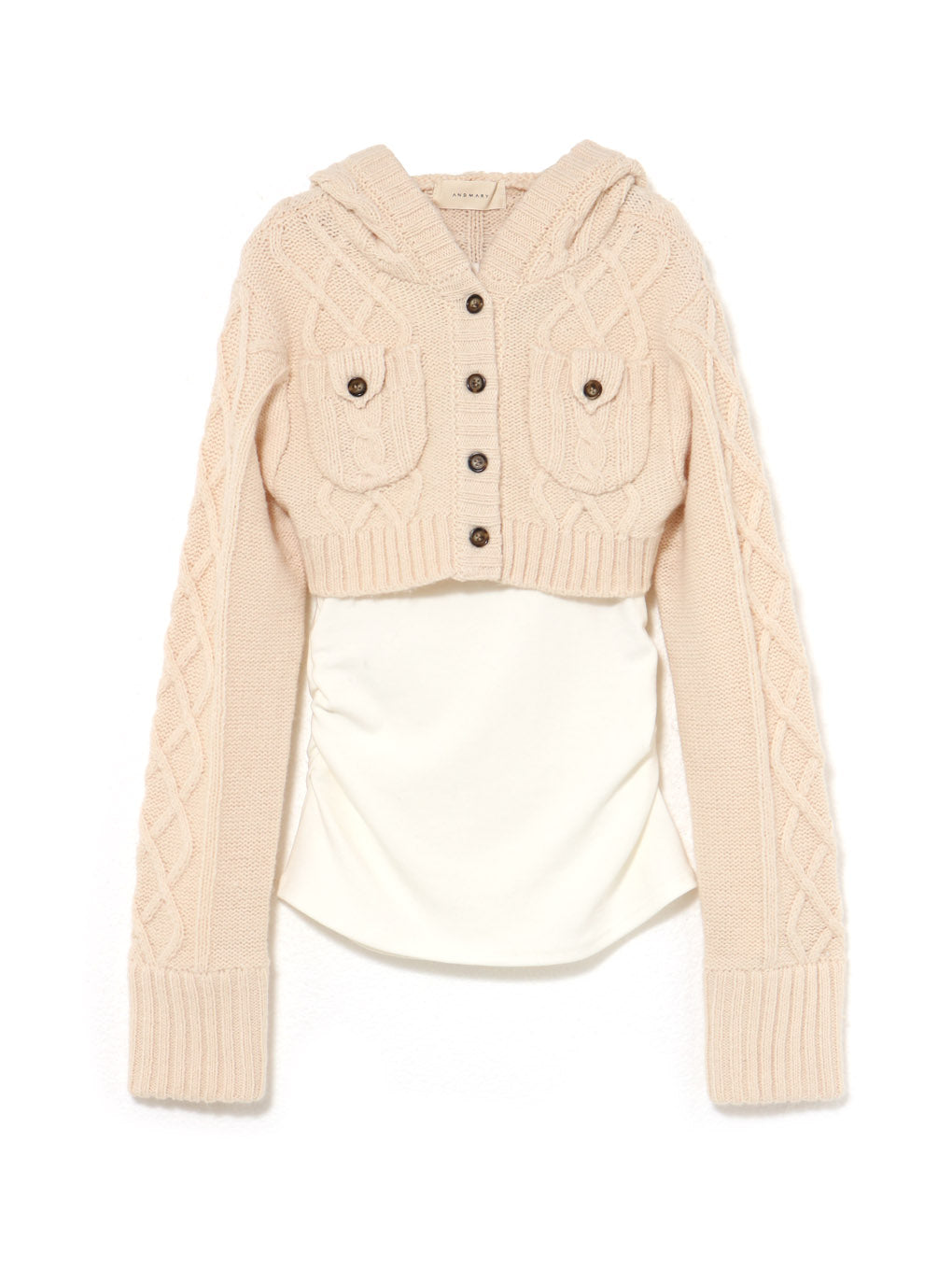 Mary logo cable knit set