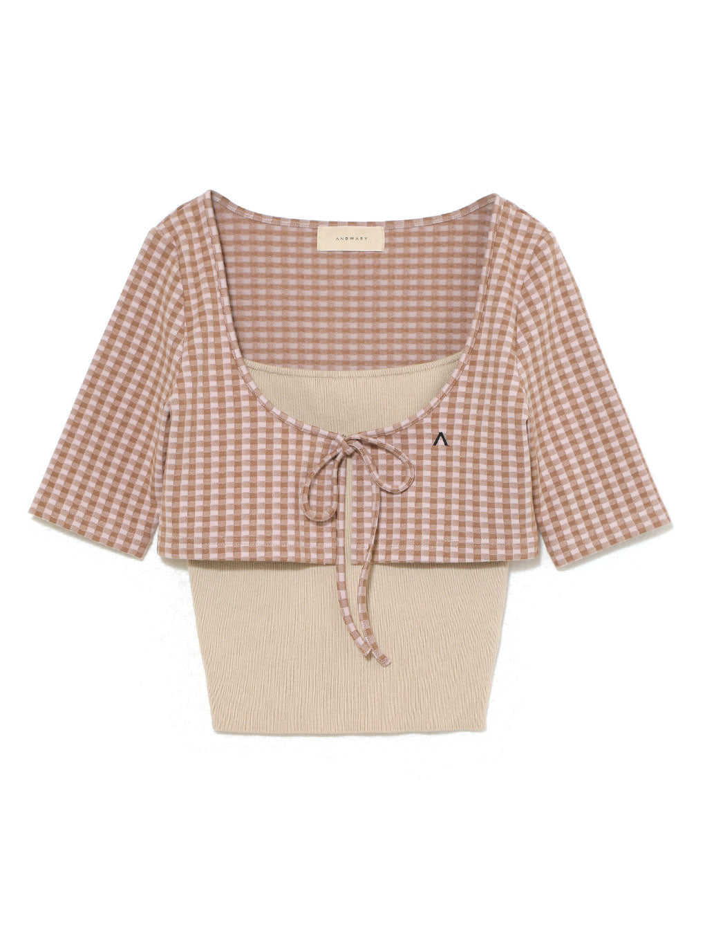 ANDMARY】Ava gingham check tops