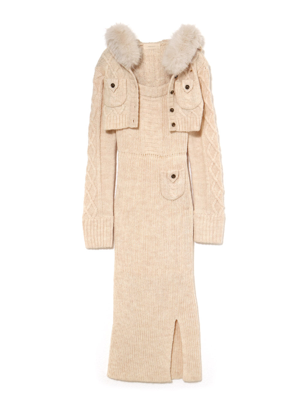 Nara hood set dress