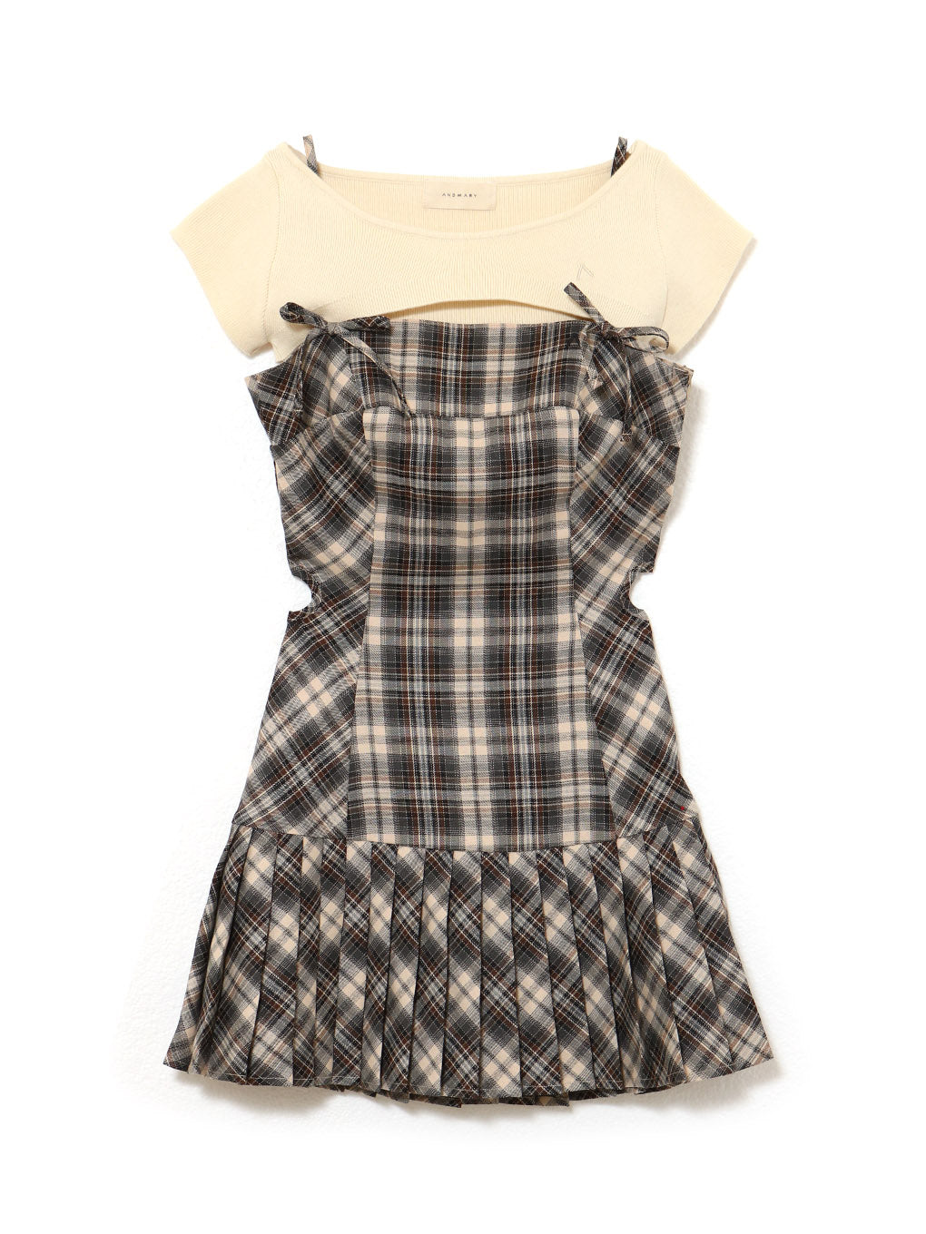 Karen check mini dress