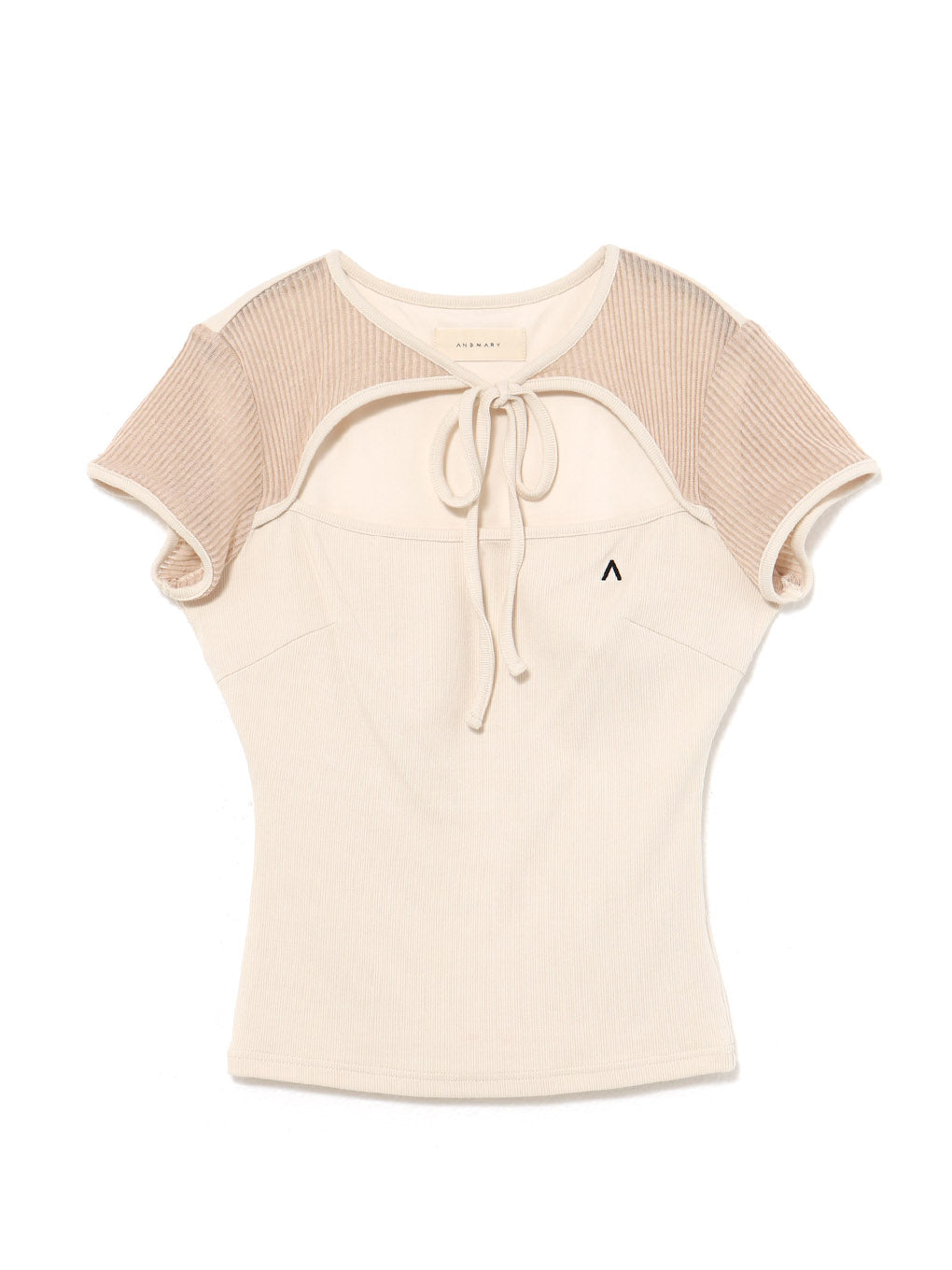 トップス andmary Roy ribbon tops ivory Roy ribbon tops