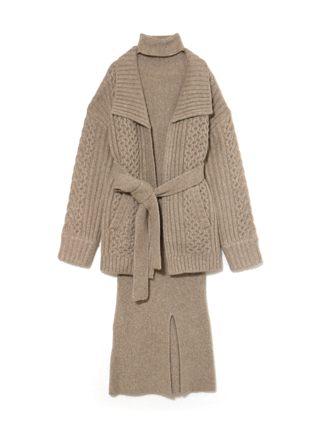 ANDMARY】Nana cable knit set dress