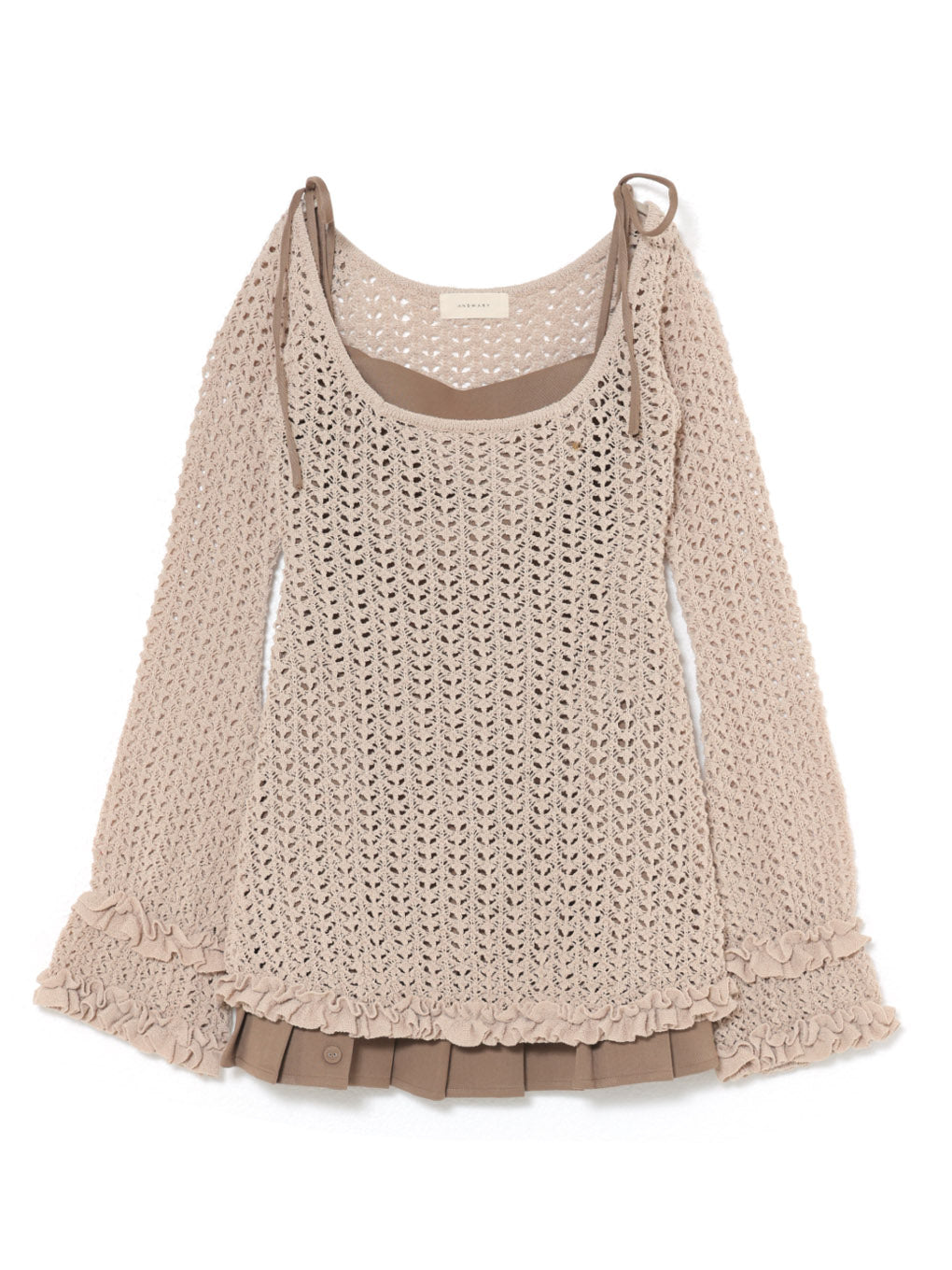 Grenda pleats set mini dress