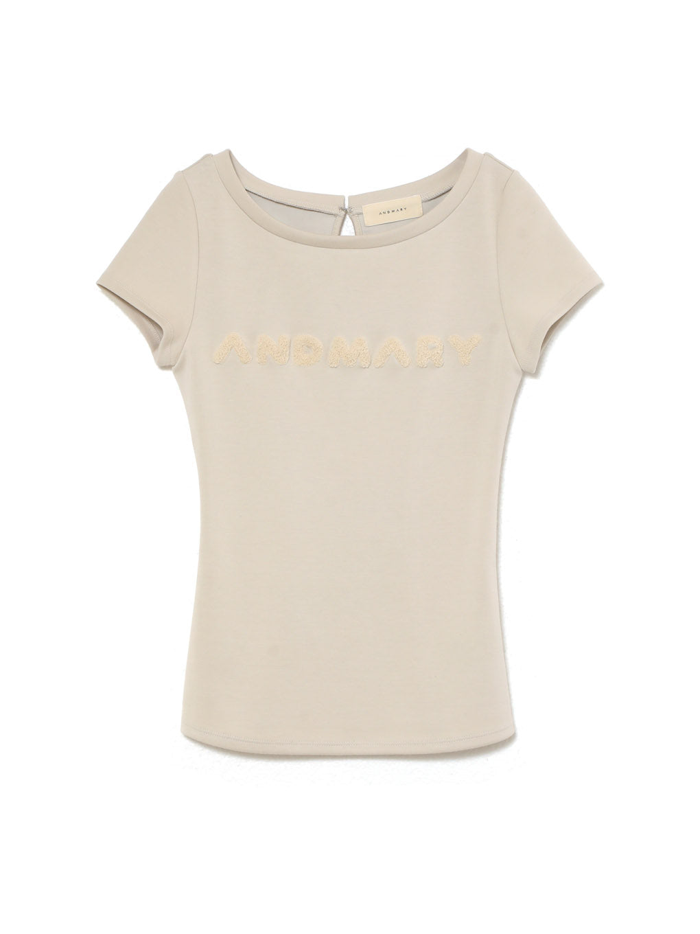 トップス andmary Mary logo tops beige ANDMARY】Mary logo tops