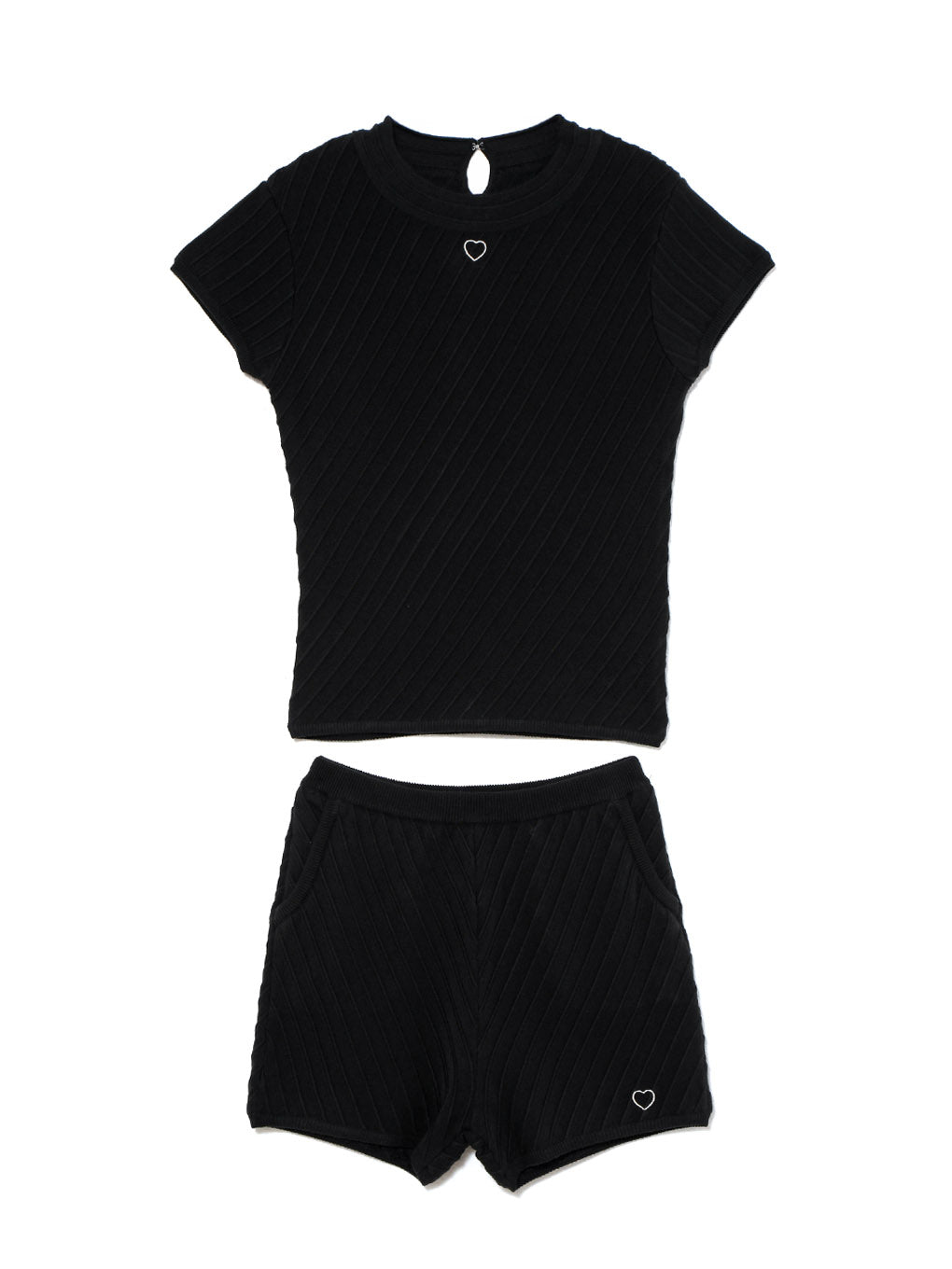 ANDMARY】Heart point knit set up