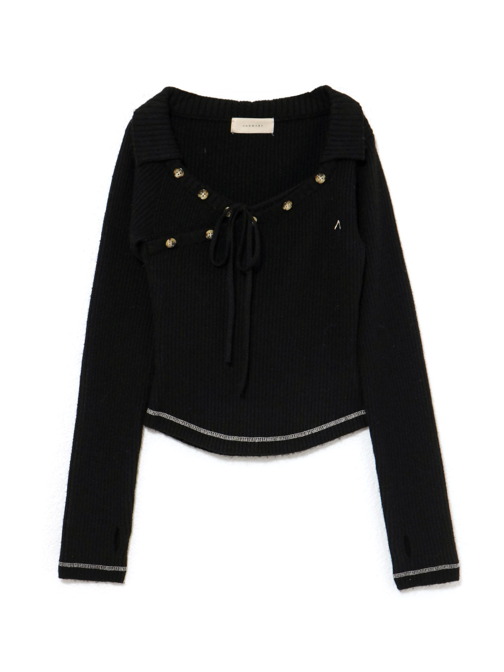 ANDMARY】Anita button knit tops