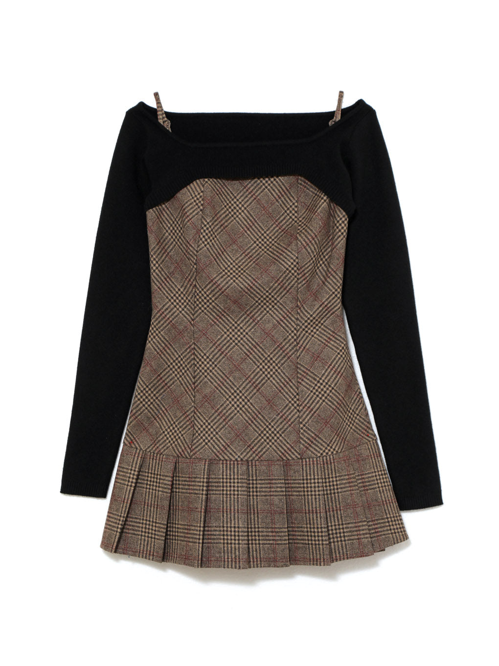 Selena check mini dress