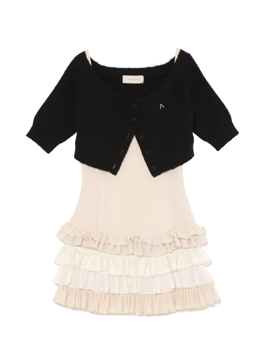 Mew frill set mini dress