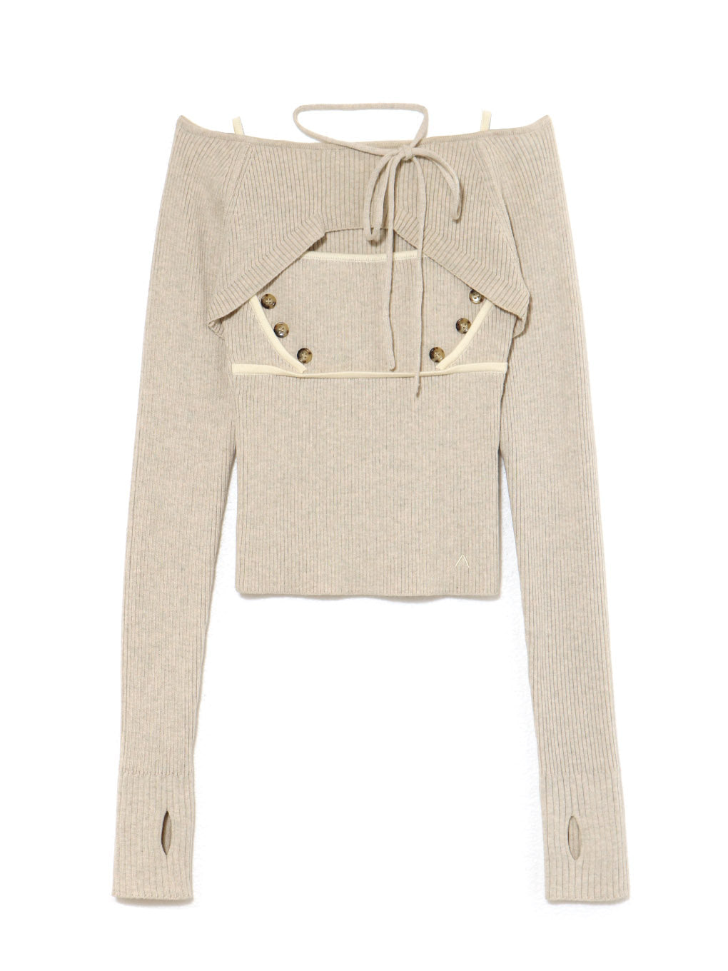 Elf button knit tops