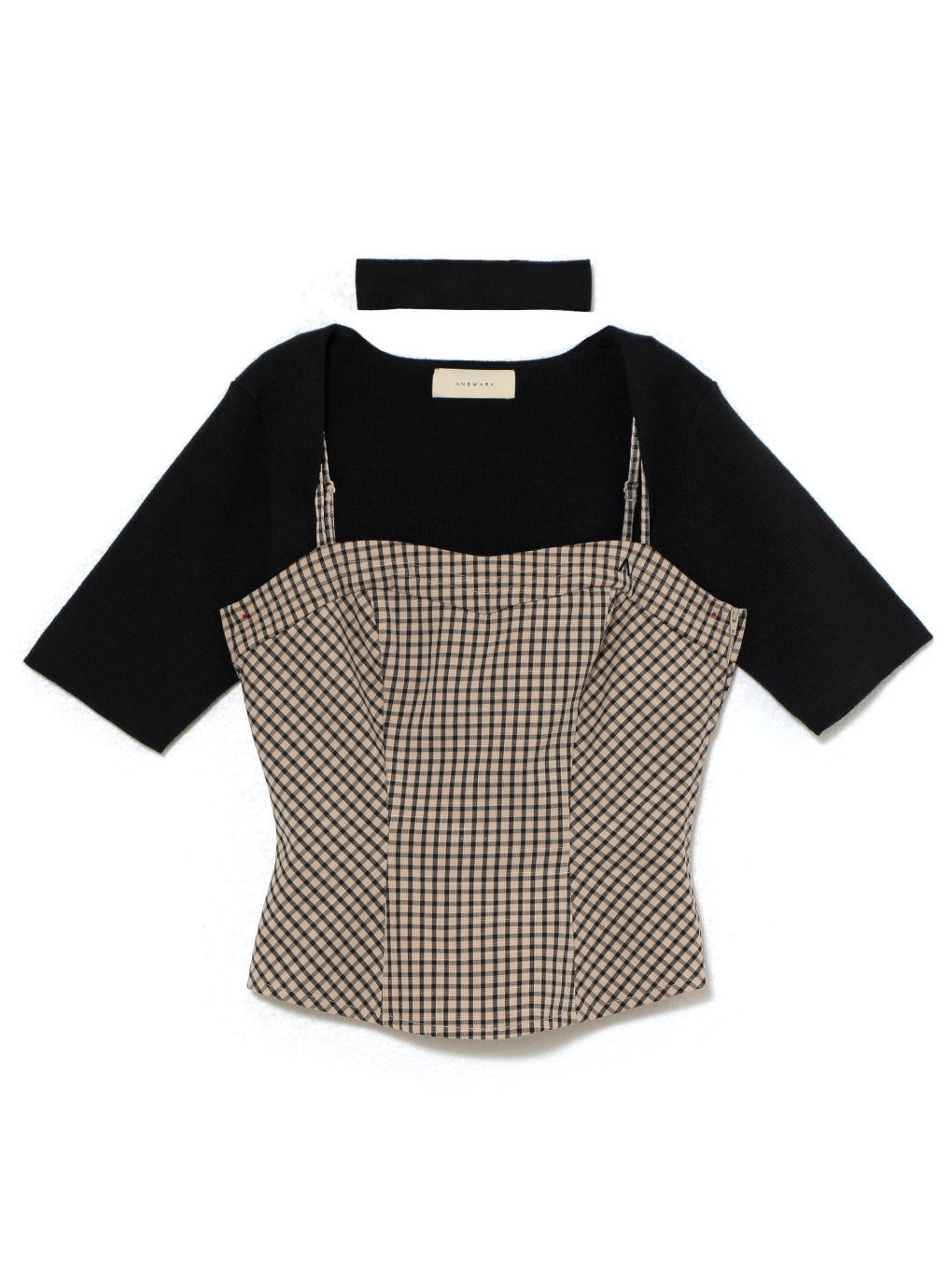 ANDMARY】Nancy check set tops