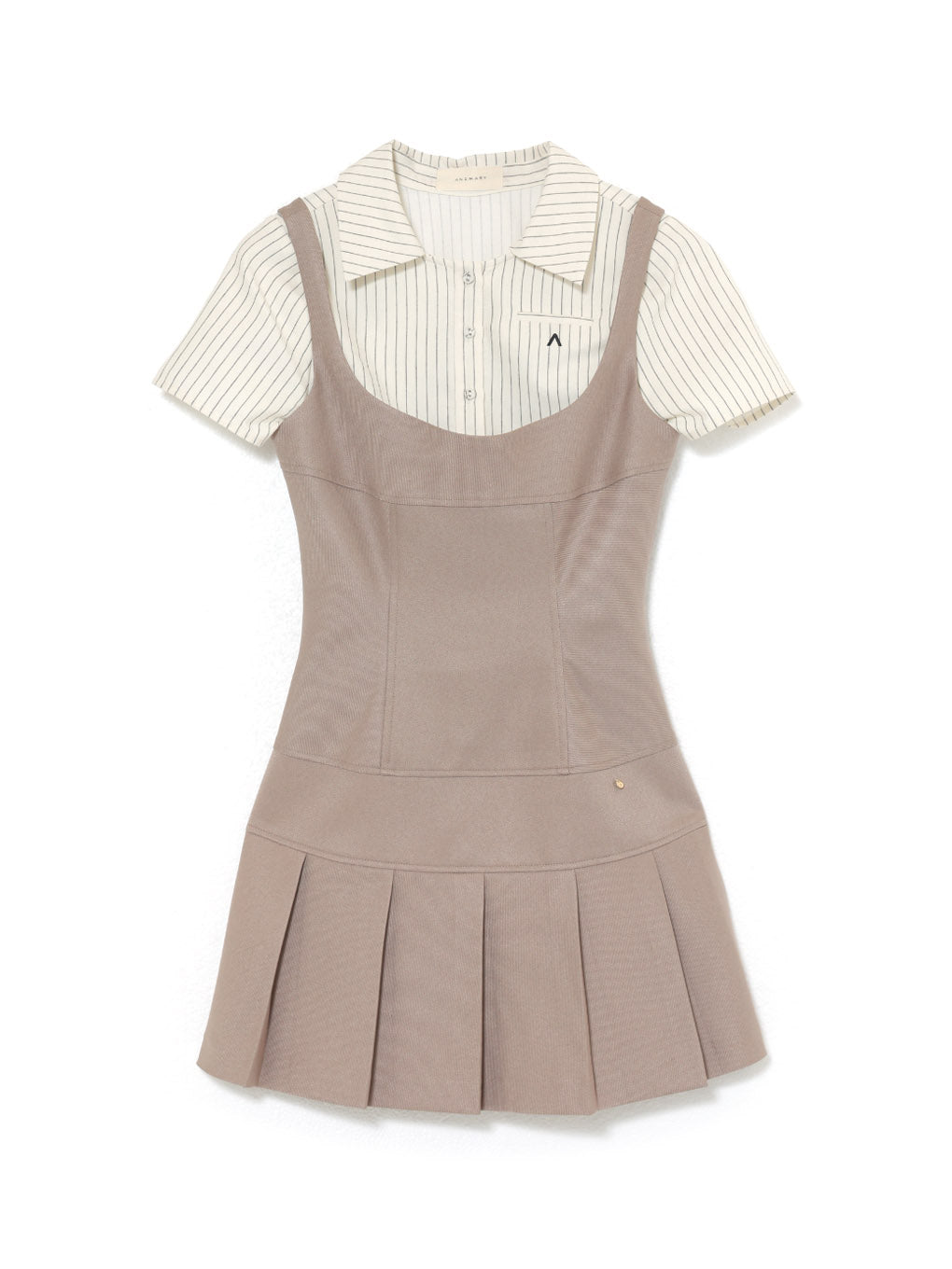 Era pleats set mini dress