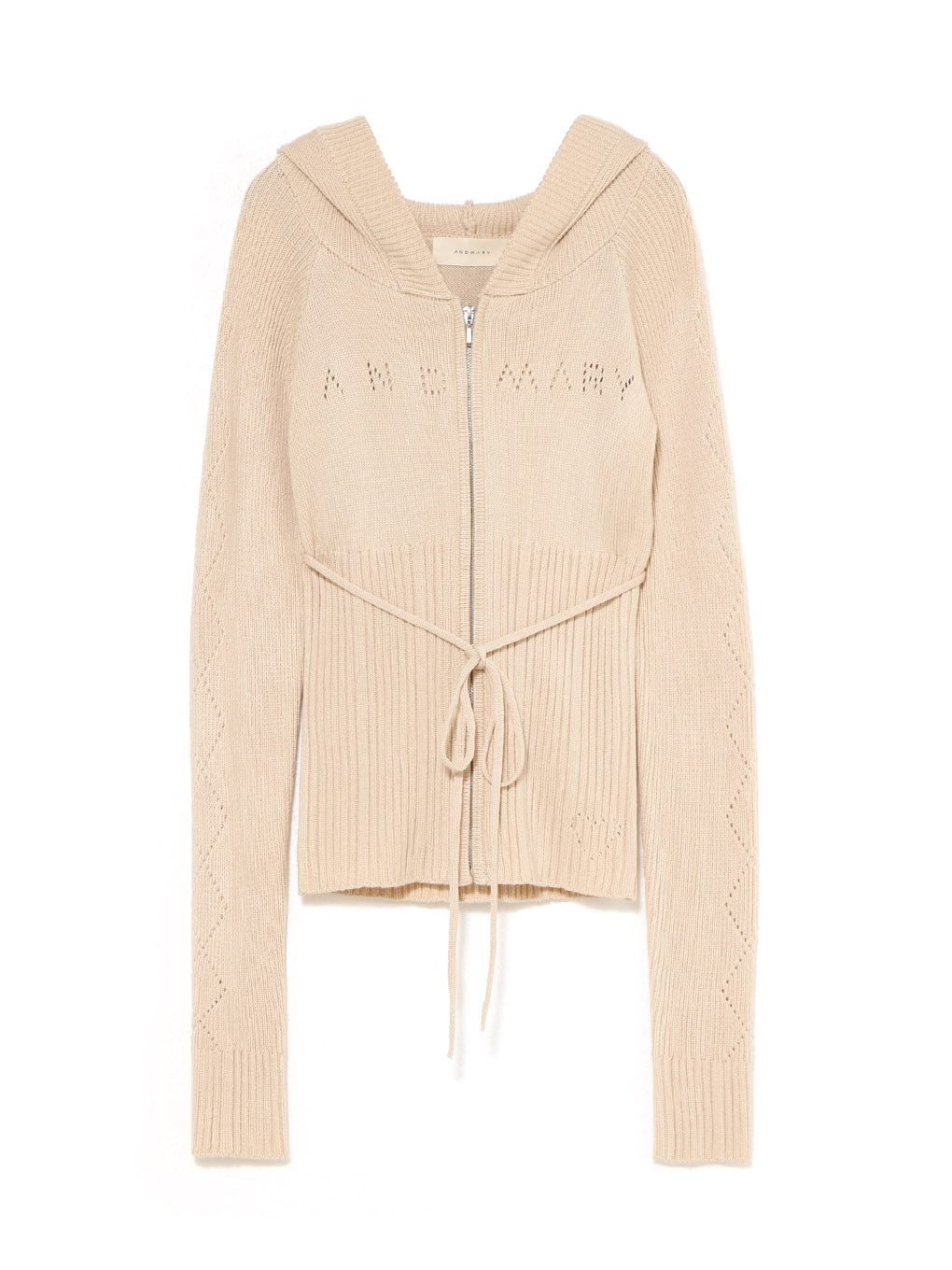 トップス andmary Angel crochet hood tops ivory ANDMARY】Angel crochet hood tops