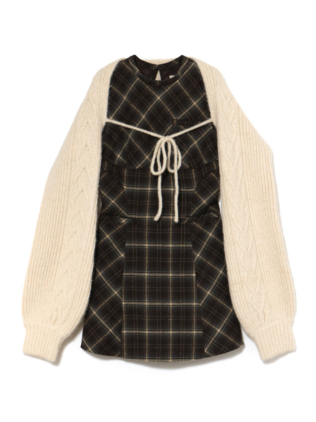 Mimi check set mini dress