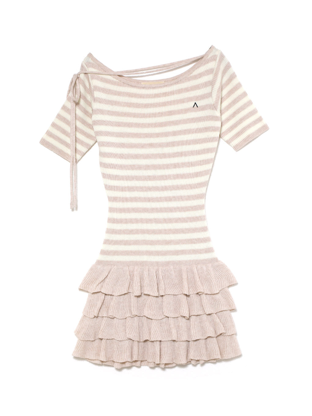 ワンピース Rachel knit frill mini dress andmary ANDMARY】Rachel knit frill mini dress