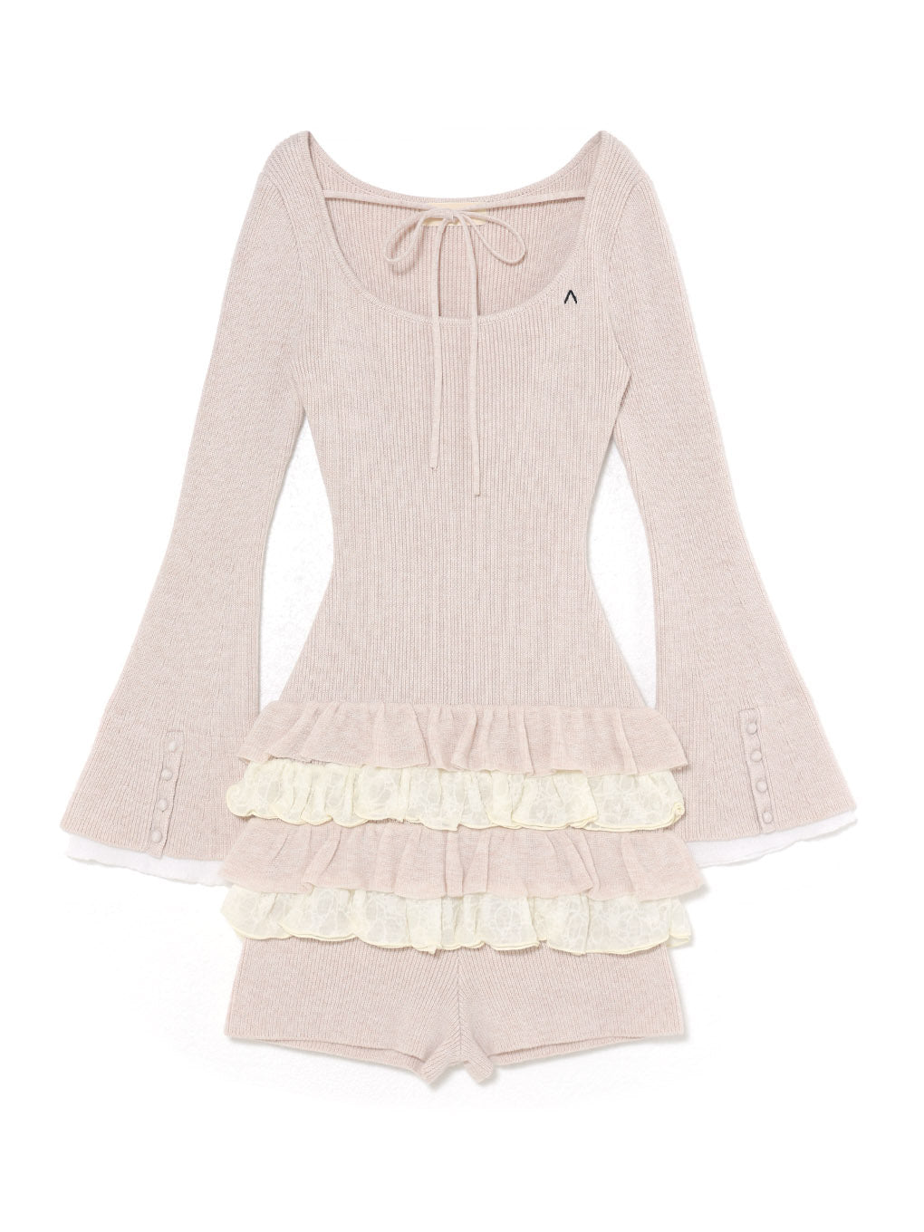Aletta frill mini dress