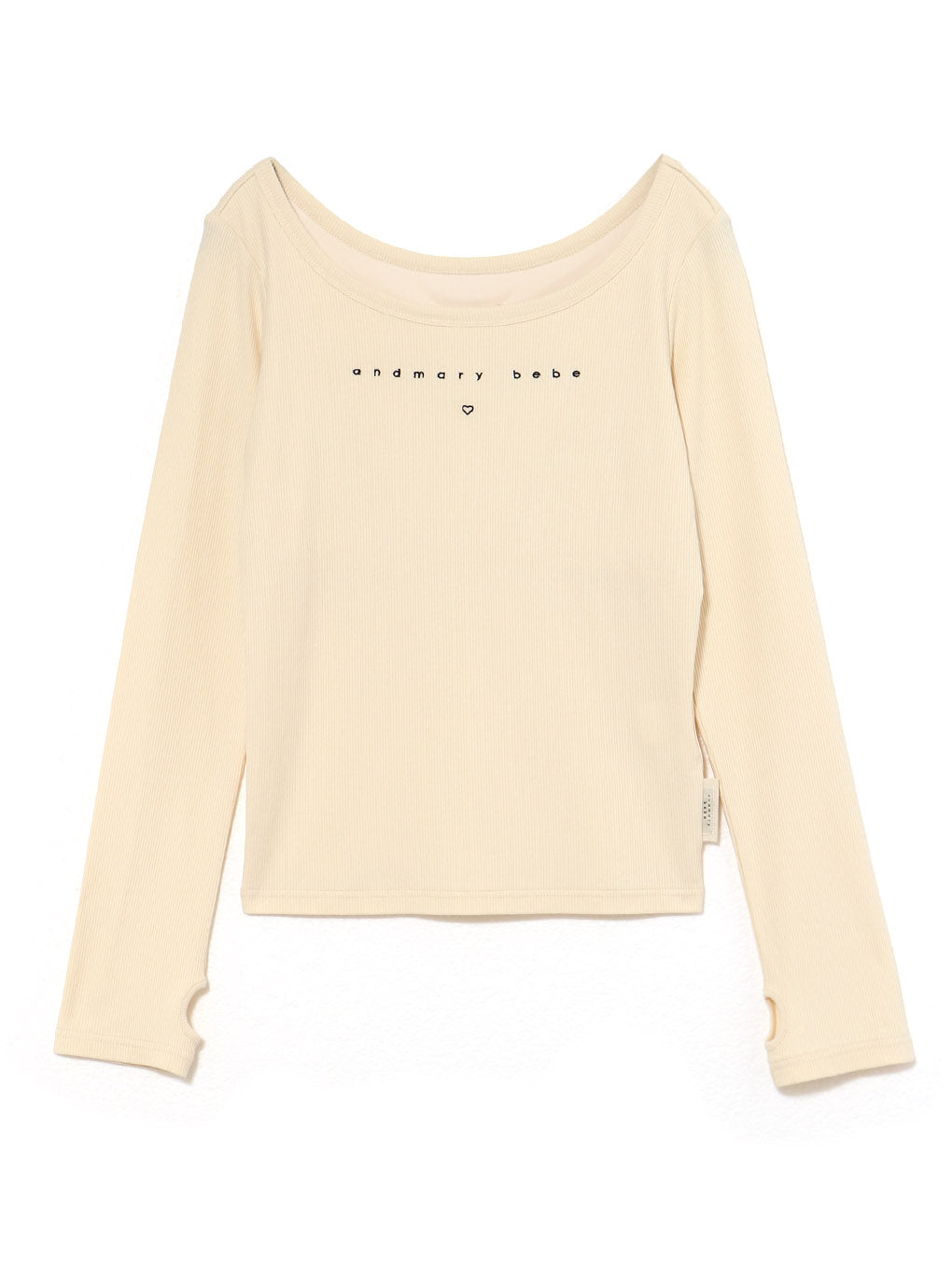 andmary Mybebe logo tops アイボリー Mybebe logo tops
