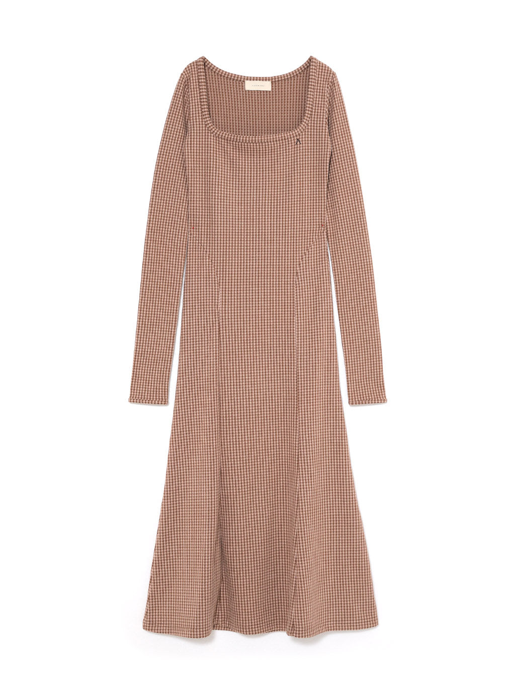 Anju check long dress