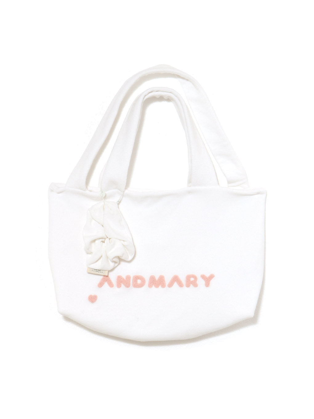 Milky pile tote bag with chouchou