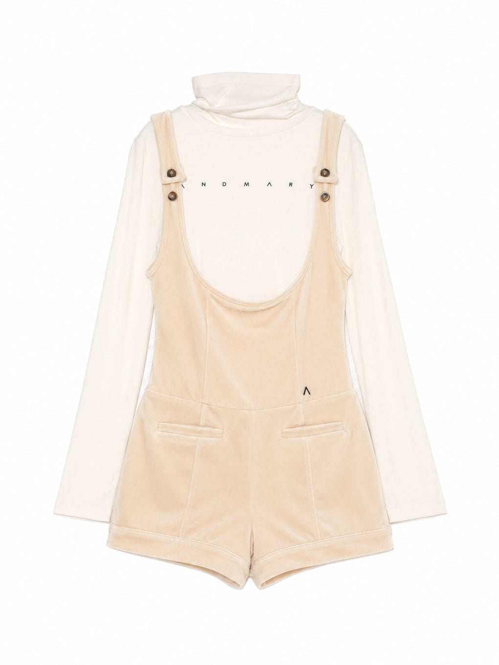 ANDMARY】Noa velour rompers set up