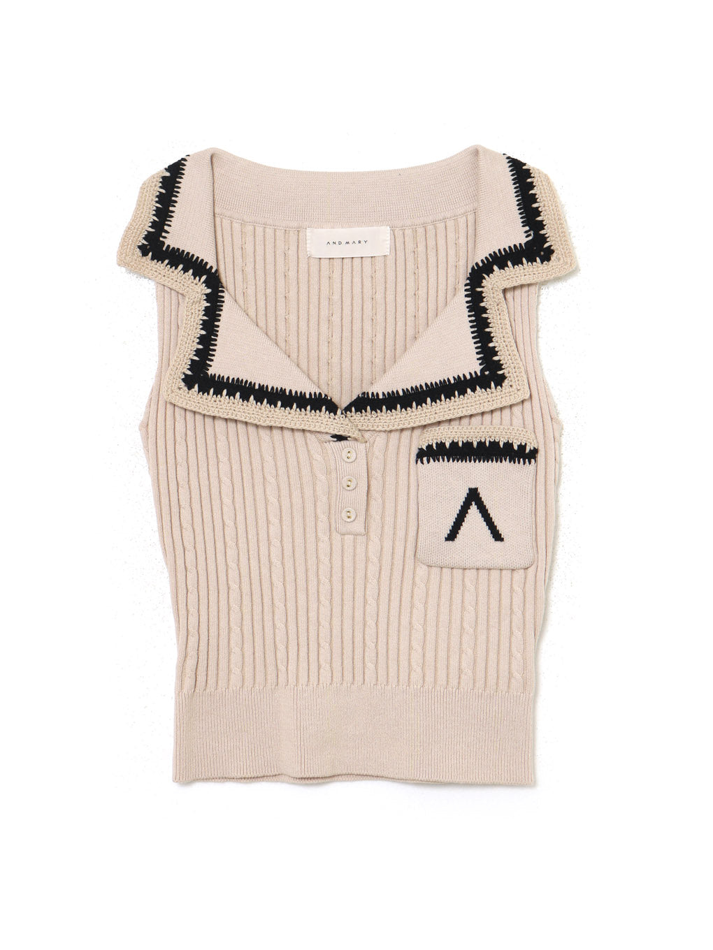 andmaryandmary Mila ribbon knit tops