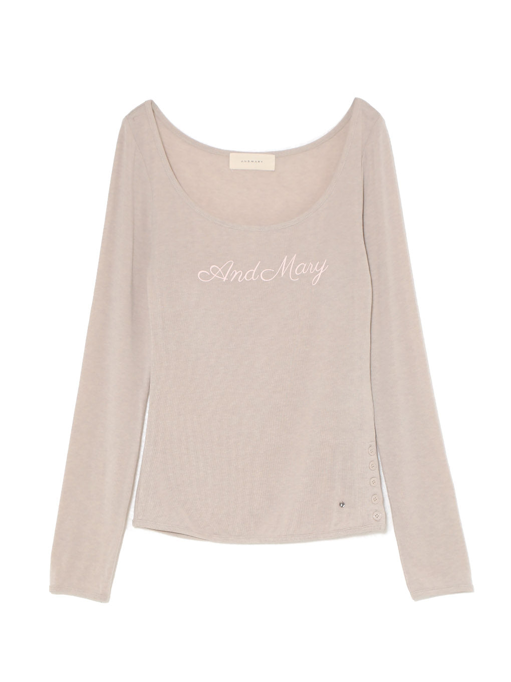 ANDMARY】Letter logo sheer tops