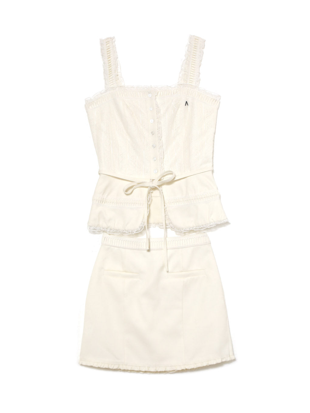 ワンピース Andmary AM1794 Katie lace frill set up ANDMARY】Katie lace frill set up