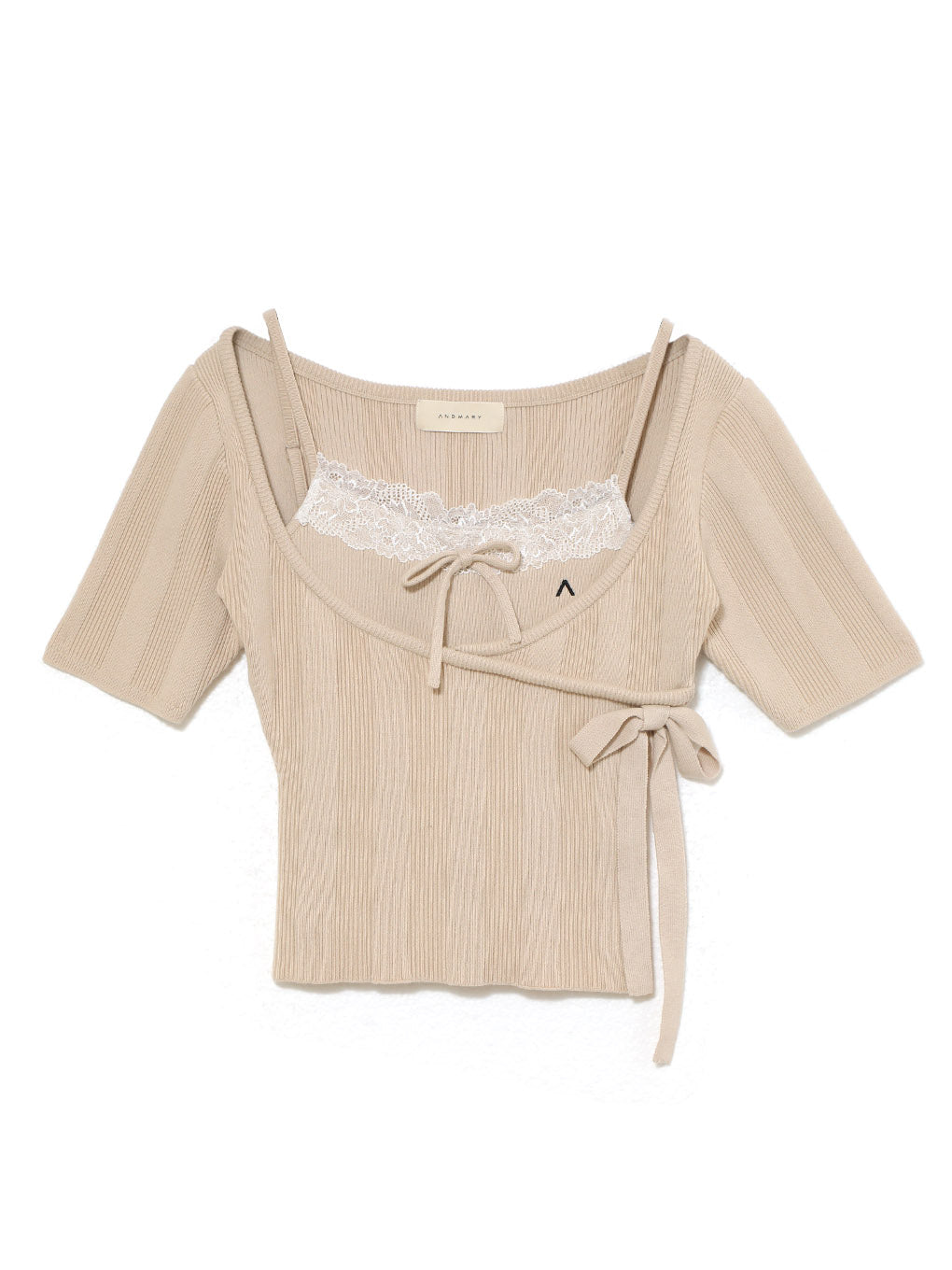 ANDMARY】Cachecoeur lace set tops