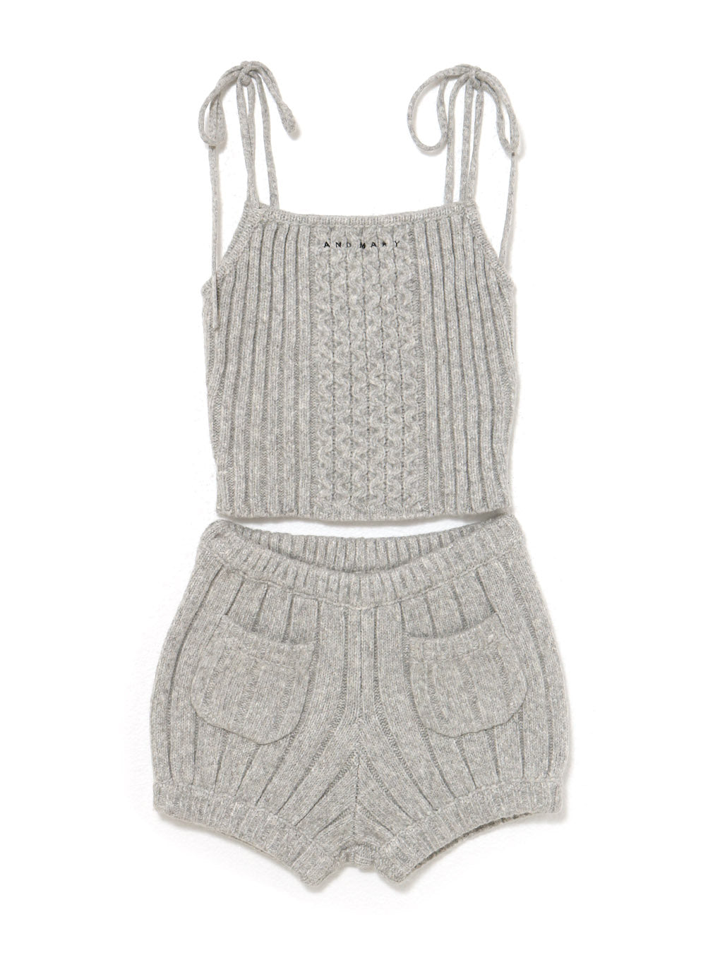 Hug knit camisole pants set up