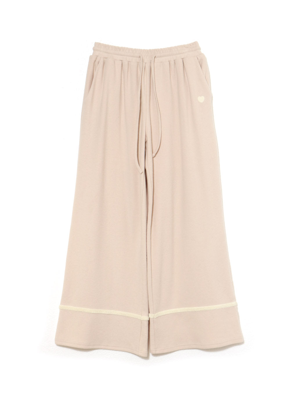 Milky pile heart long pants