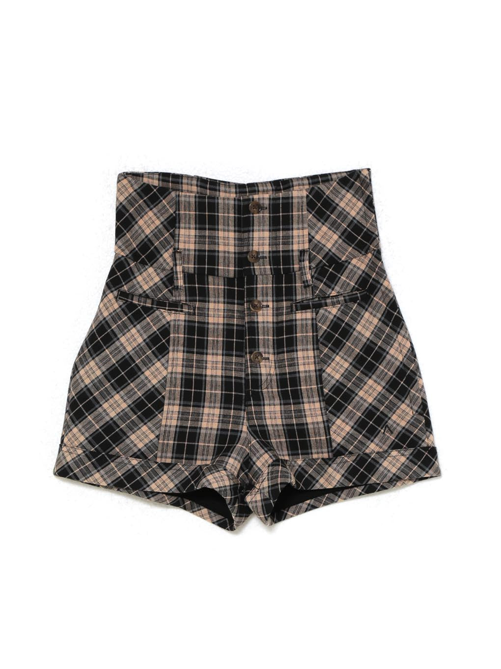 High waist check pants