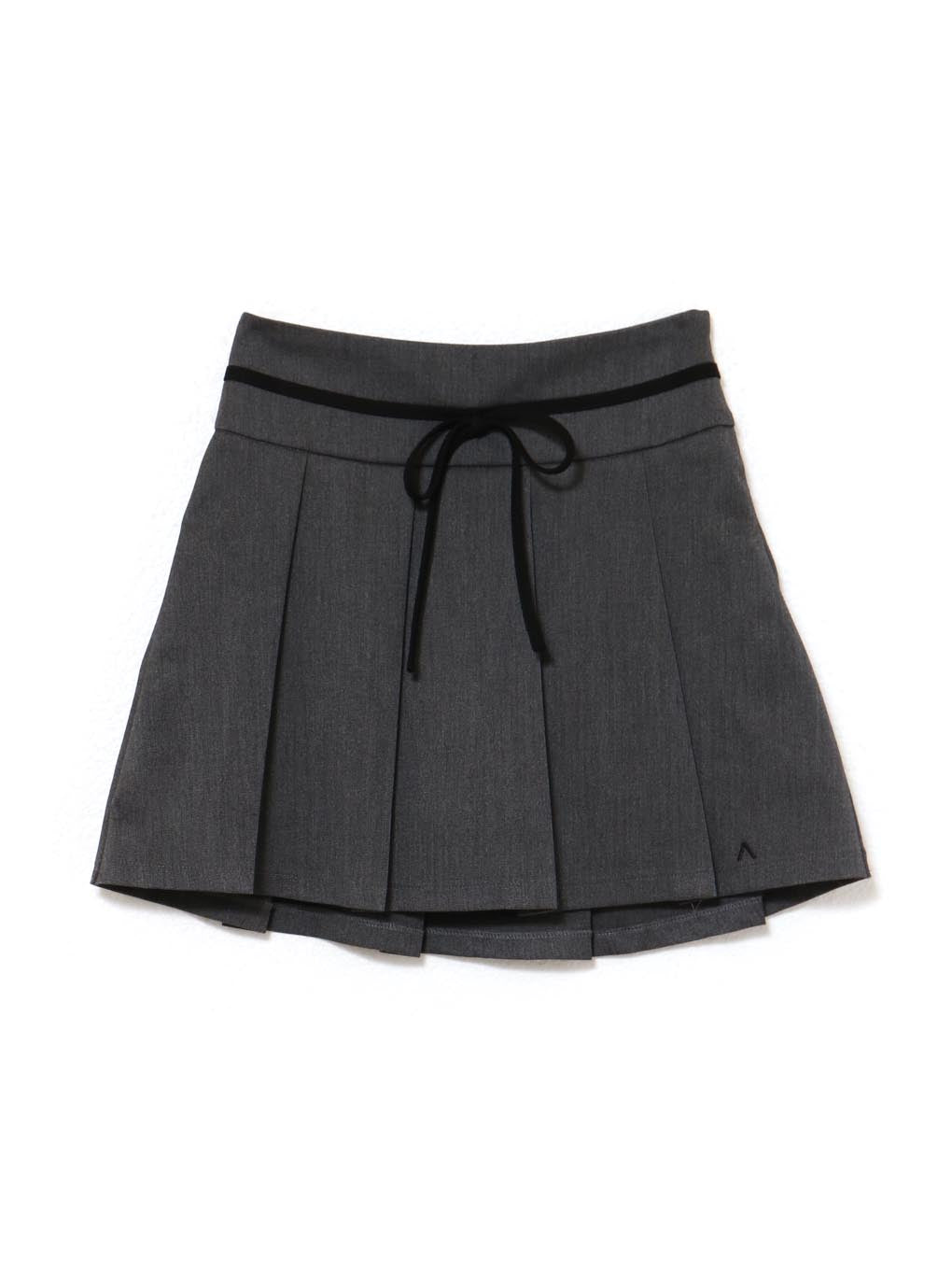 Rain pleats mini skirt