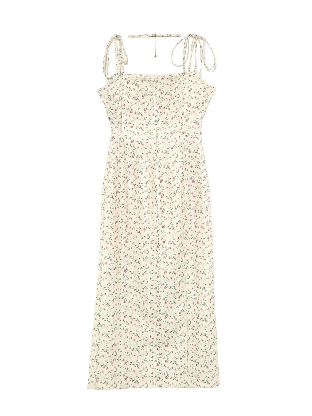 Flora ribbon long dress