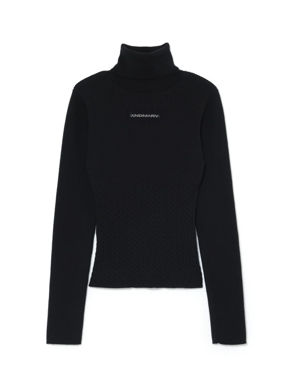 Jacquard turtleneck tops