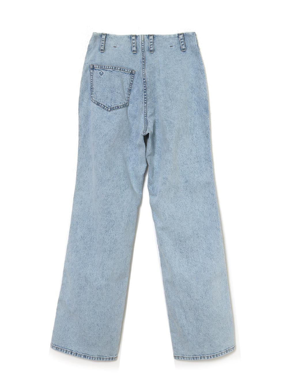 Rhinestone Heart Frayed Denim Ankle Pant