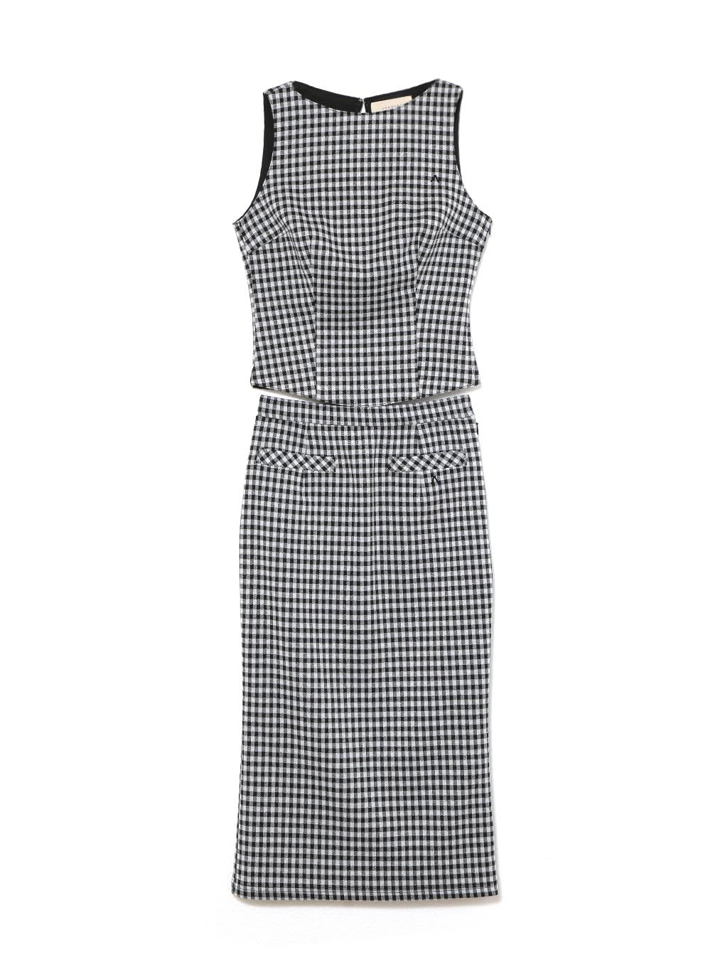 ANDMARY】Ruru gingham set up long