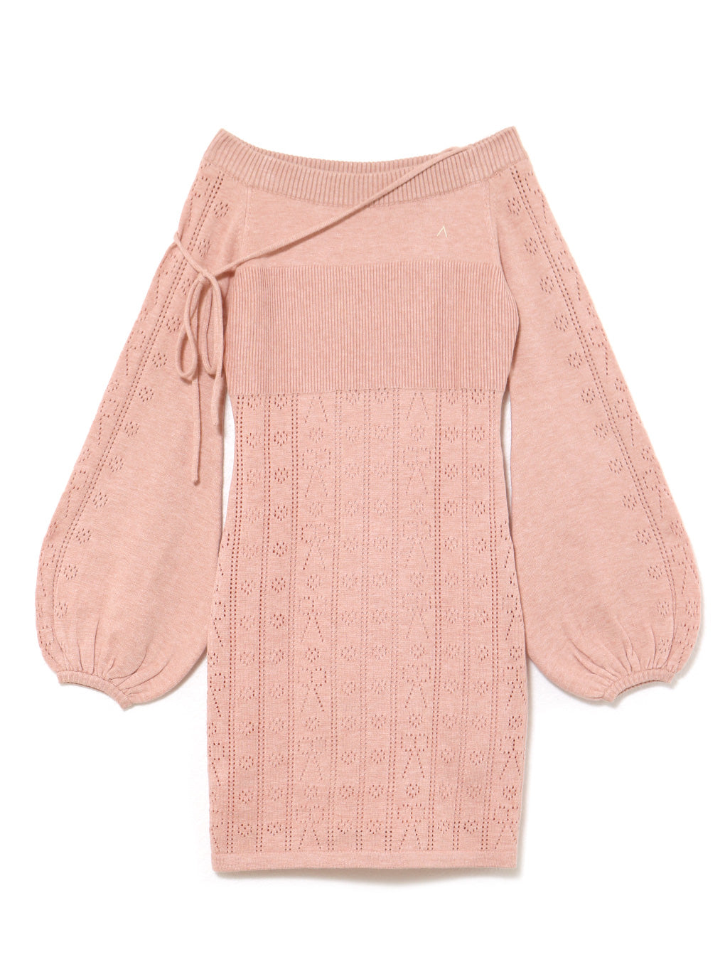 Ribbon crochet knit dress