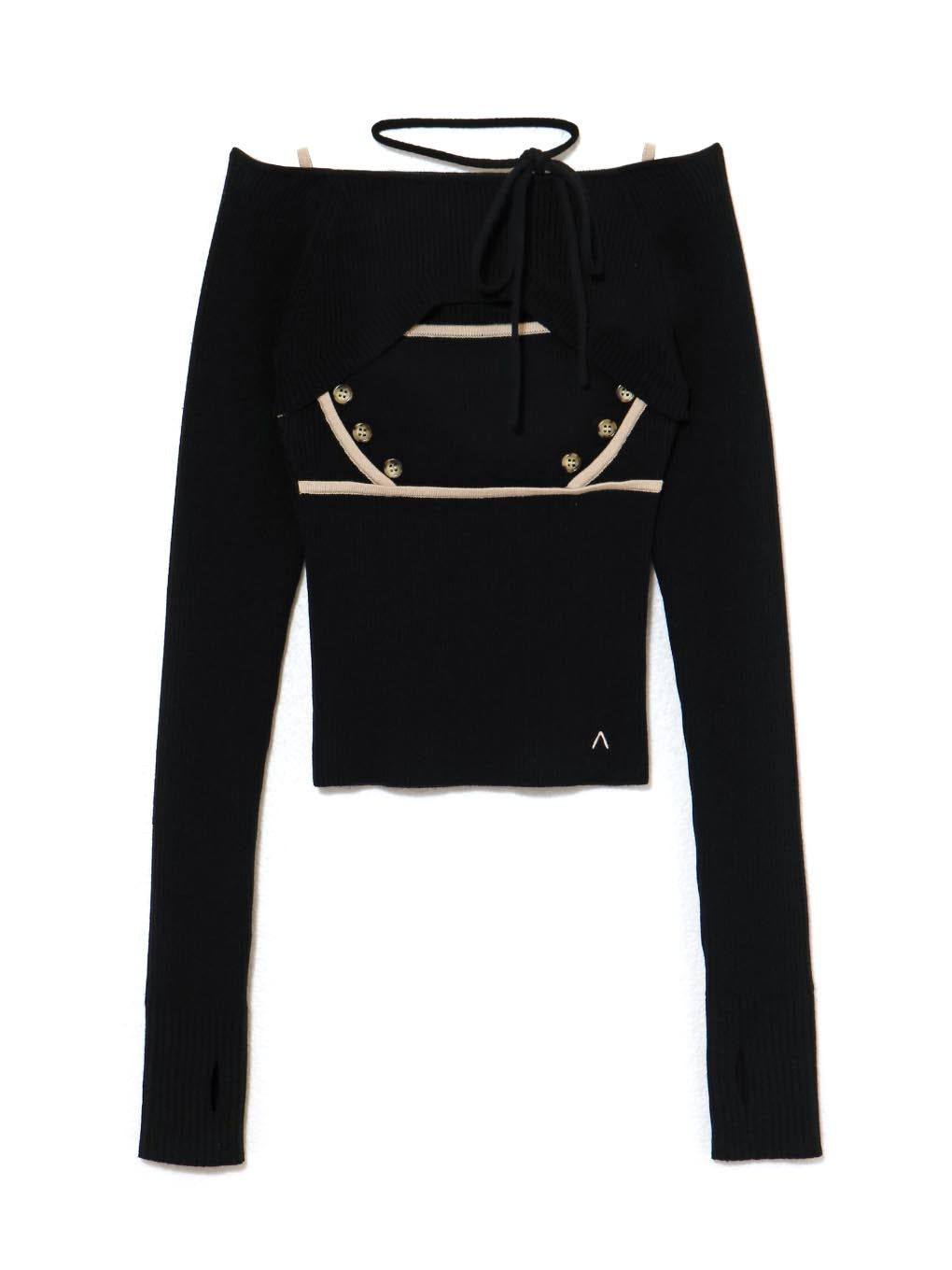 Elf button knit tops